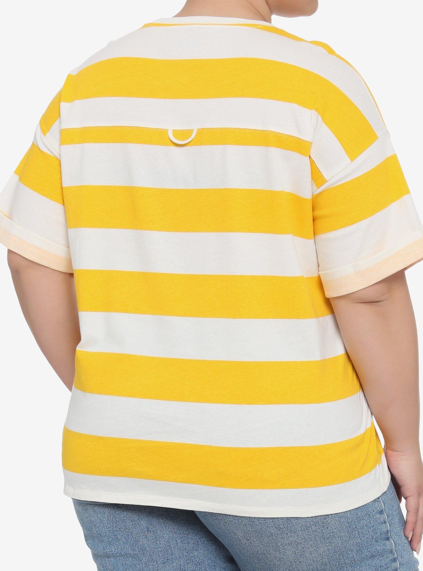 Disney Winnie The Pooh Logo Stripe T-Shirt Plus Size, MULTI, alternate