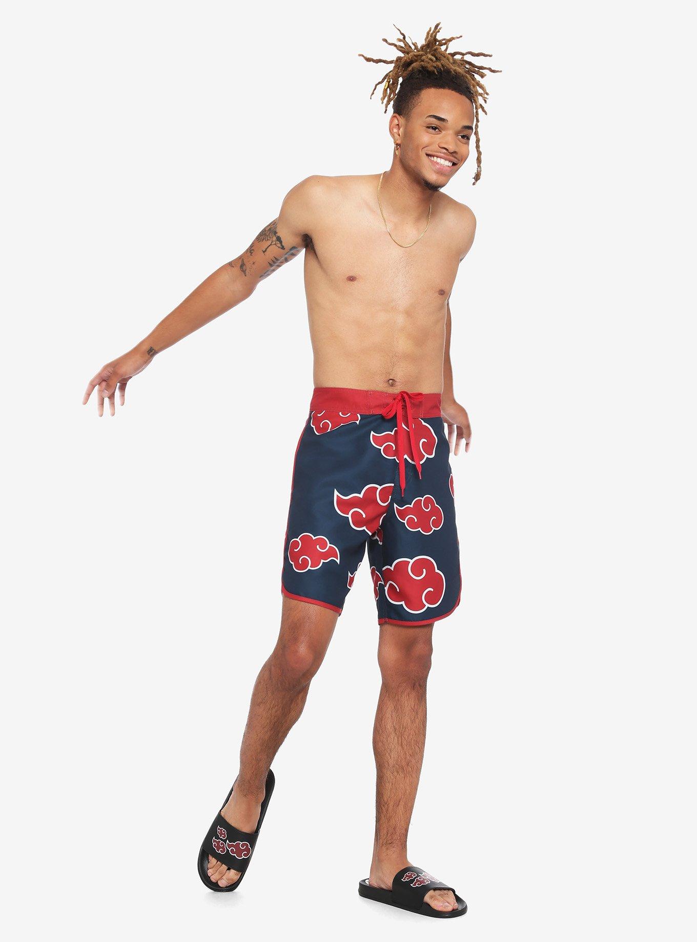 Naruto Shippuden Akatsuki Cloud Swim Trunks, RED, alternate