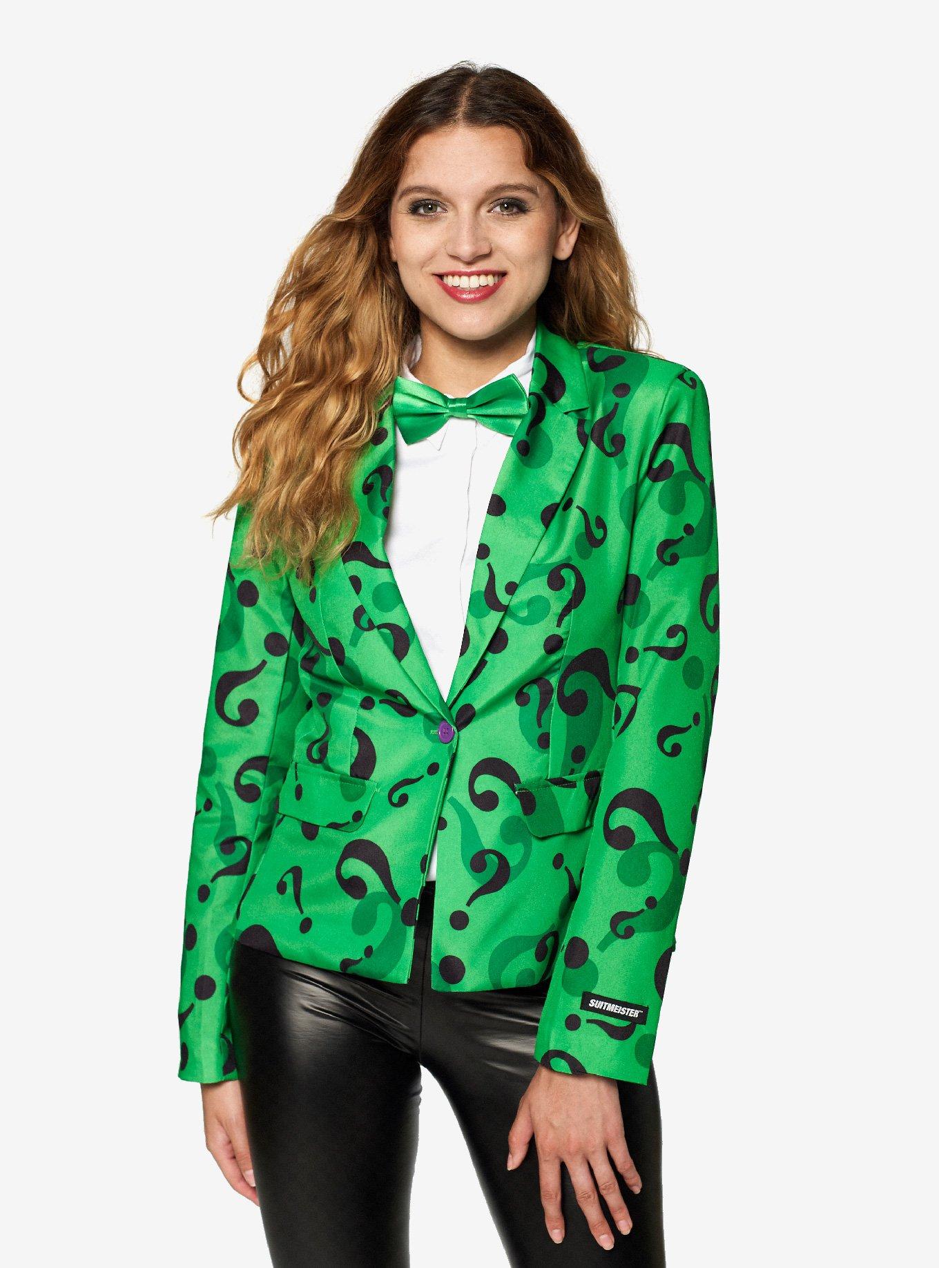 DC Comics Batman The Riddler Women's Halloween Blazer, GREEN, alternate
