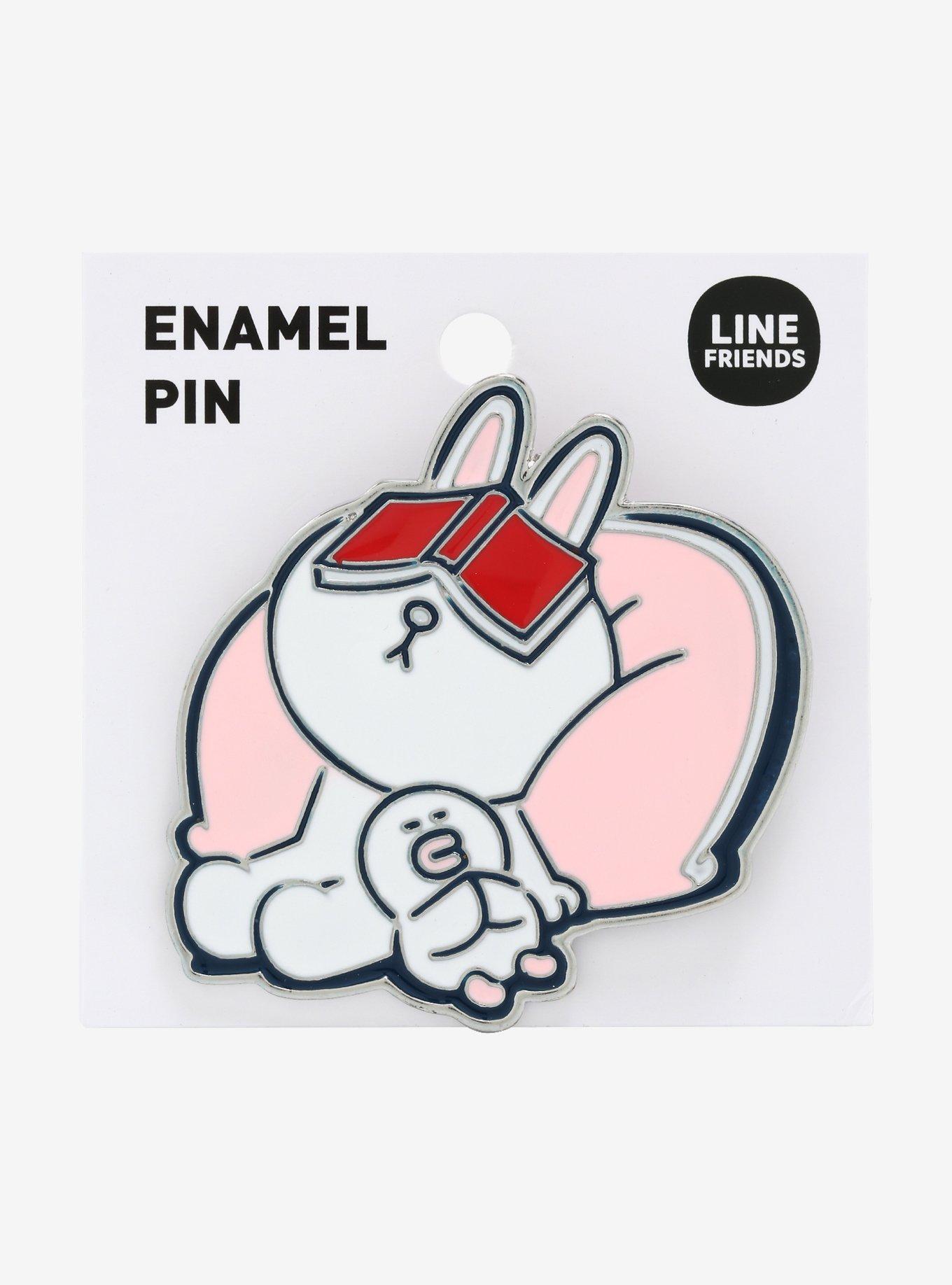 LINE FRIENDS BROWN & FRIENDS CONY & SALLY Sleeping Enamel Pin - BoxLunch Exclusive, , alternate