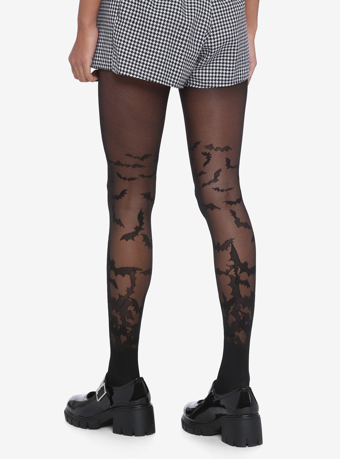 Black Bat Gradient Tights, , alternate