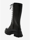Black Kicker Calf Combat Boots, MULTI, alternate
