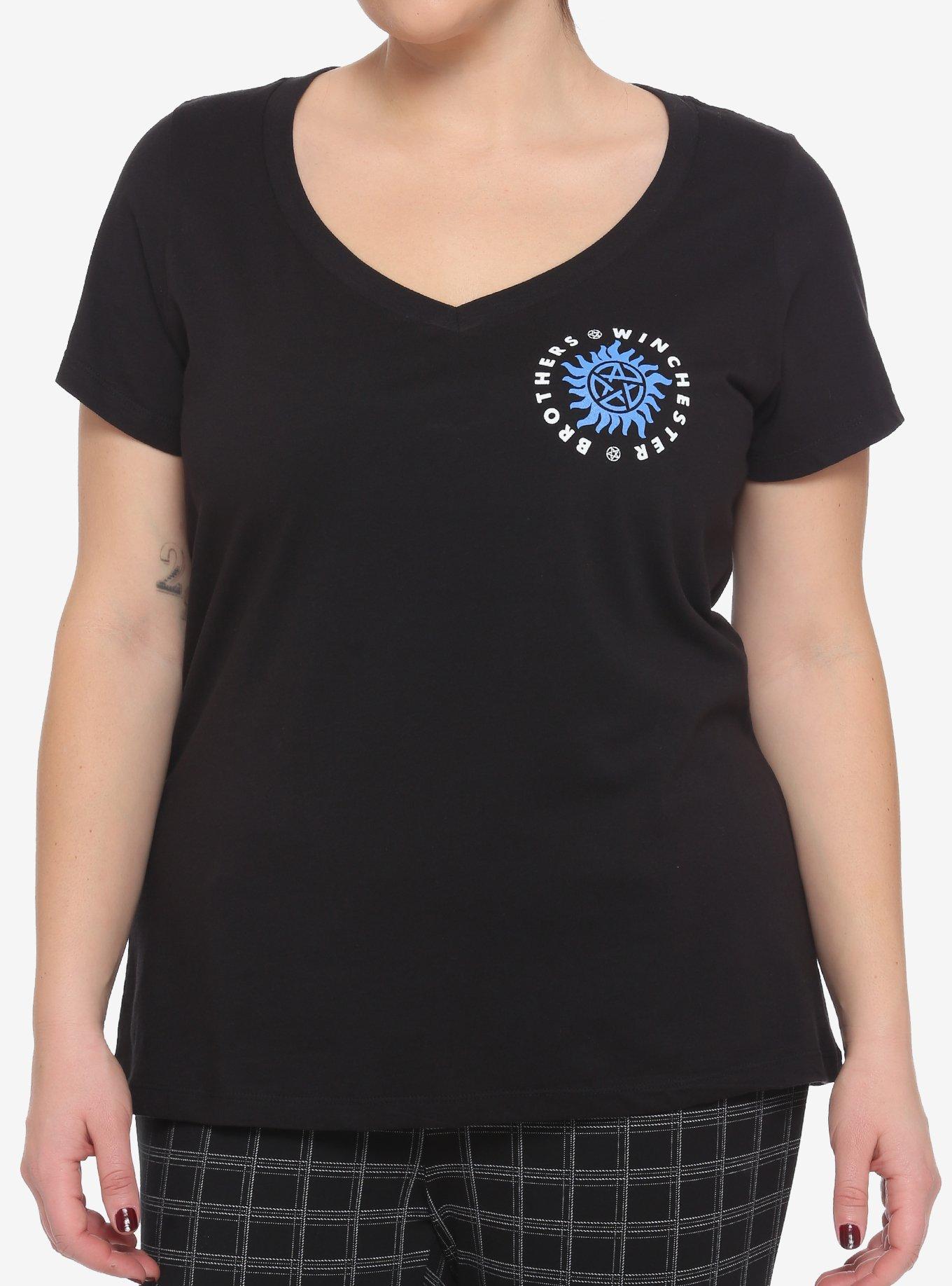Supernatural Winchester Brothers Girls T-Shirt Plus Size, MULTI, alternate