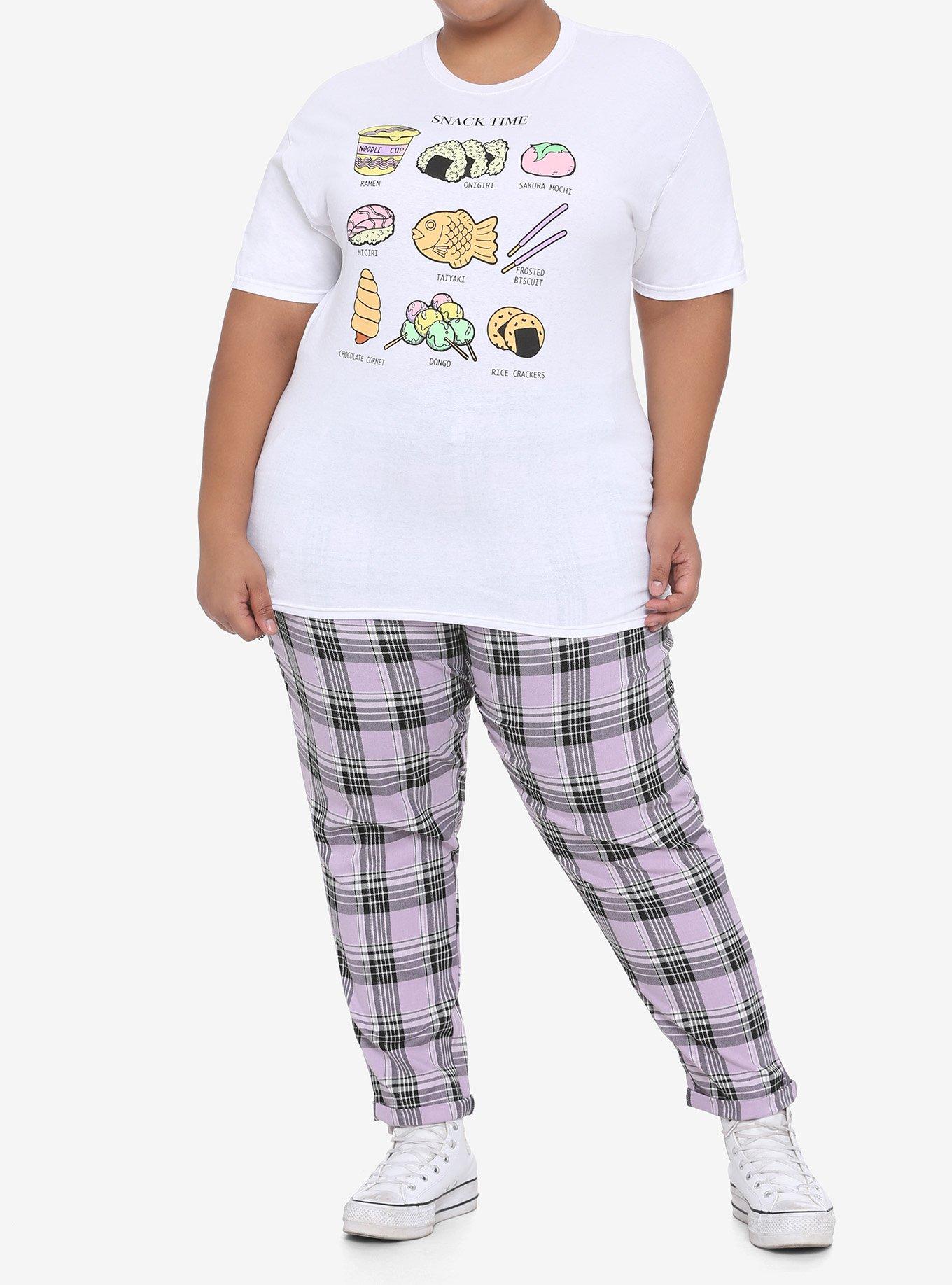 Kawaii Snack Time Boyfriend Fit Girls T-Shirt Plus Size, MULTI, alternate