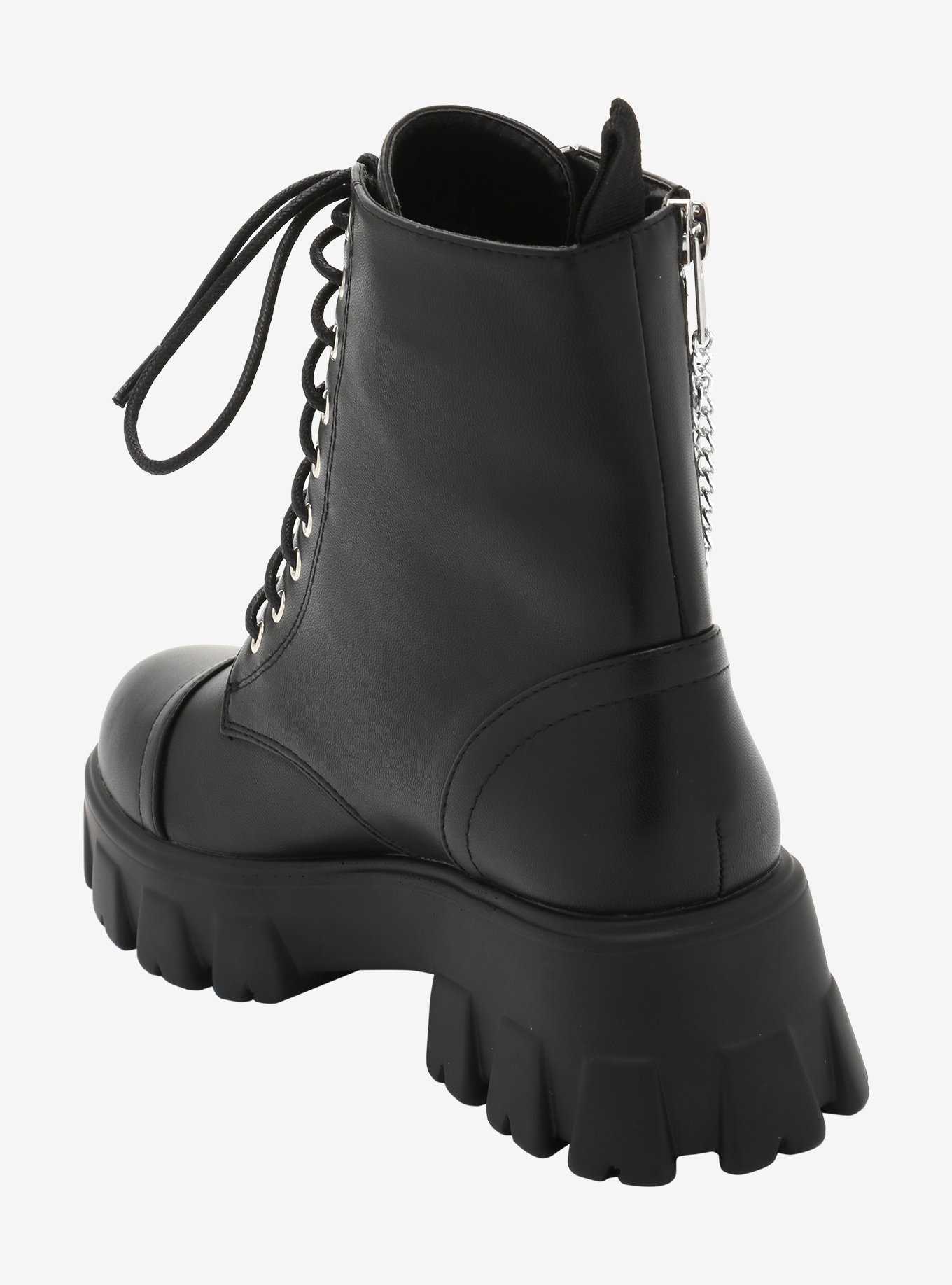 Hot topic shop black combat boots