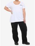 Halloween Black & White Photo Girls T-Shirt Plus Size, BLACK, alternate
