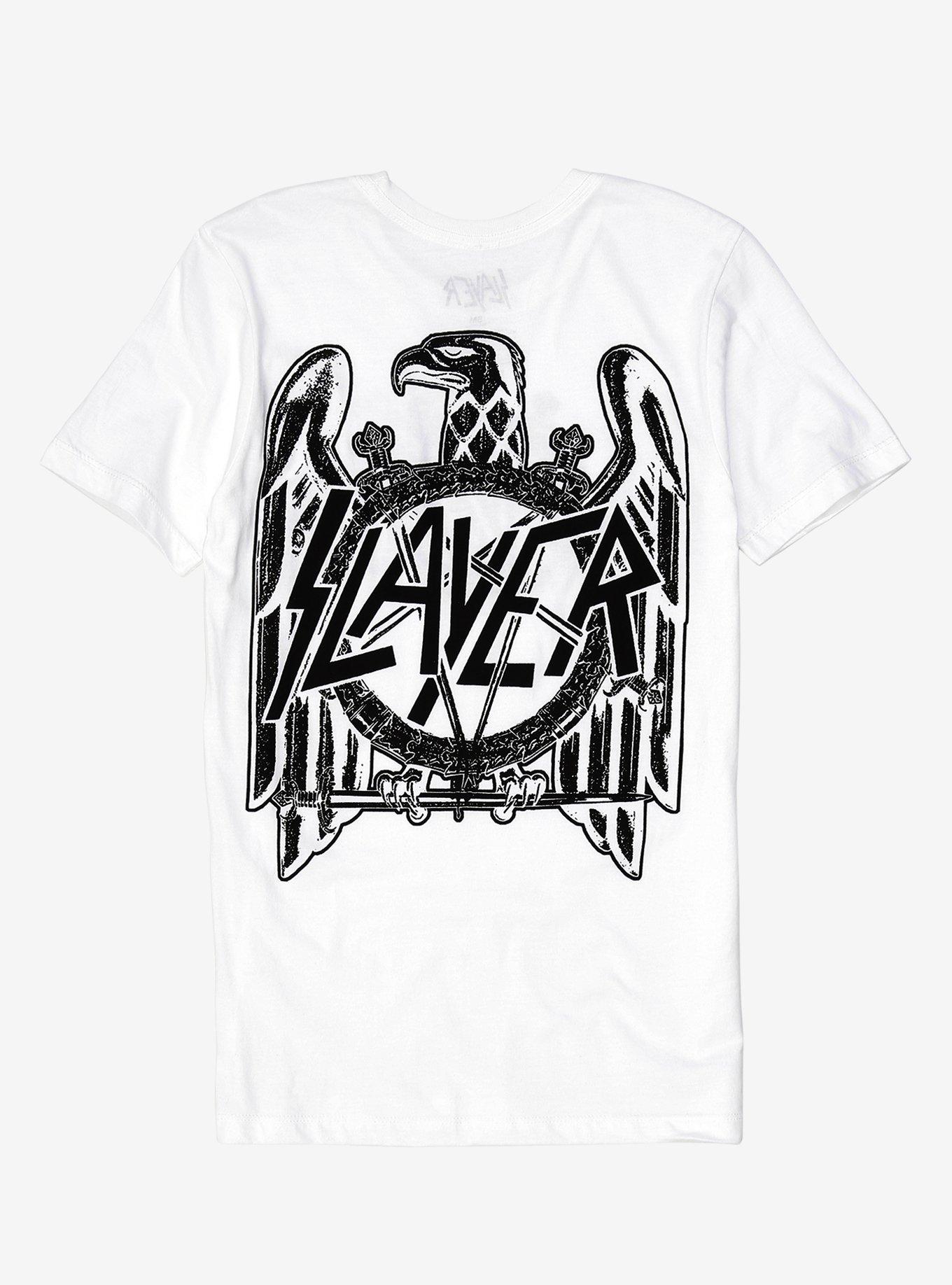Slayer Eagle Logo Girls T-Shirt, WHITE, alternate