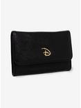 Disney Signature D Logo Gold Black Vegan Leather Foldover Wallet, , alternate