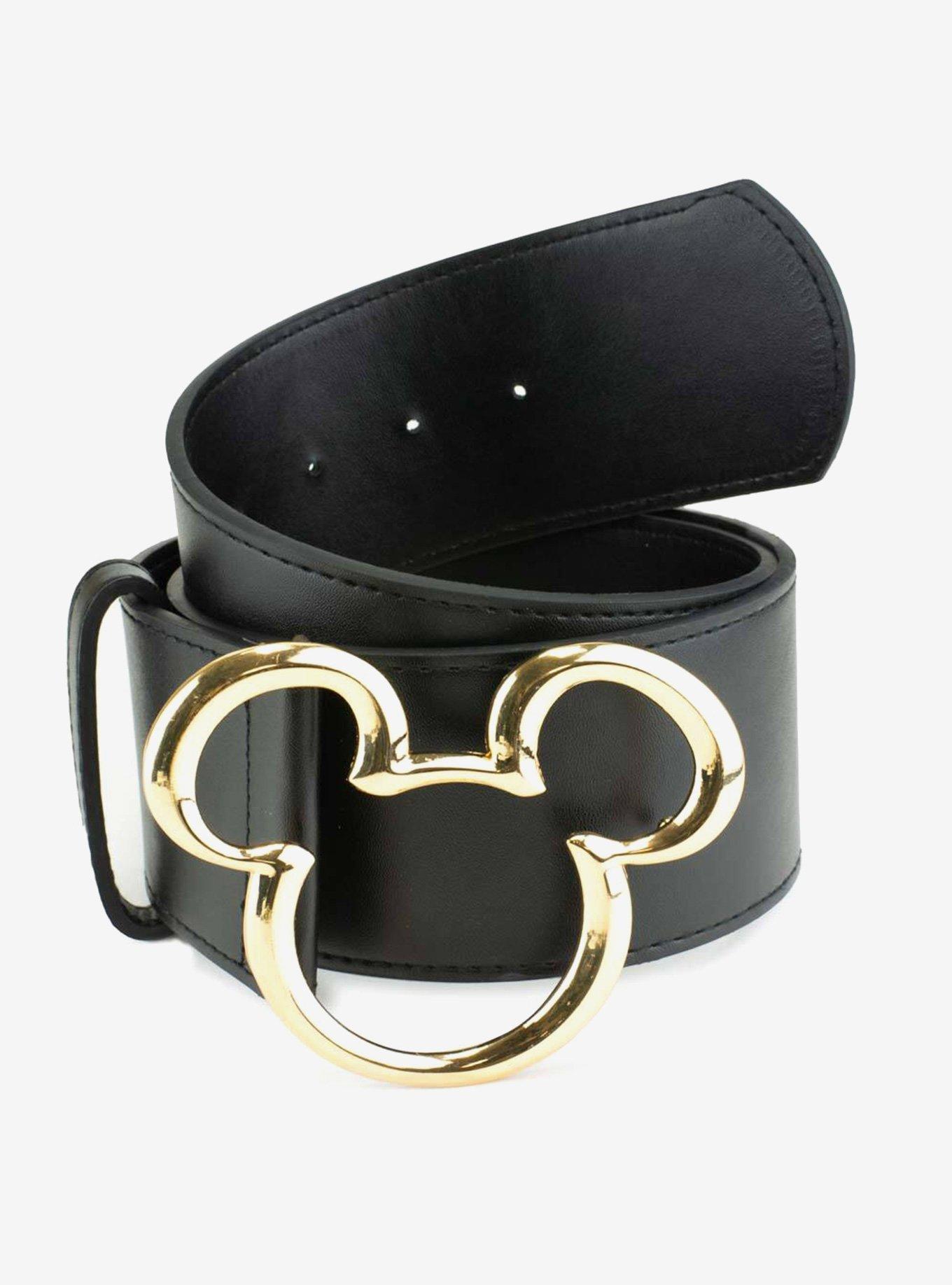 Buckle-Down Disney Mickey Mouse Gold Icon 1 1/2 Inch Belt, MULTI, alternate