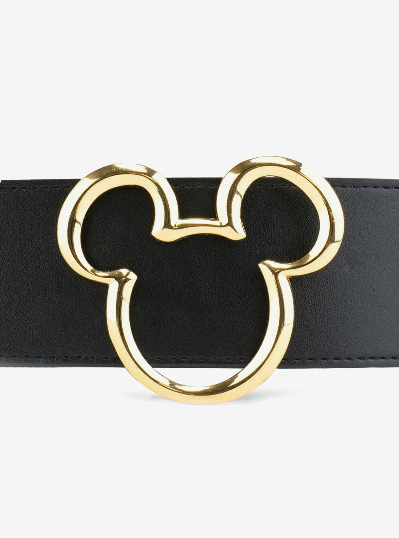 Buckle-Down Disney Mickey Mouse Gold Icon 1 1/2 Inch Belt, MULTI, alternate
