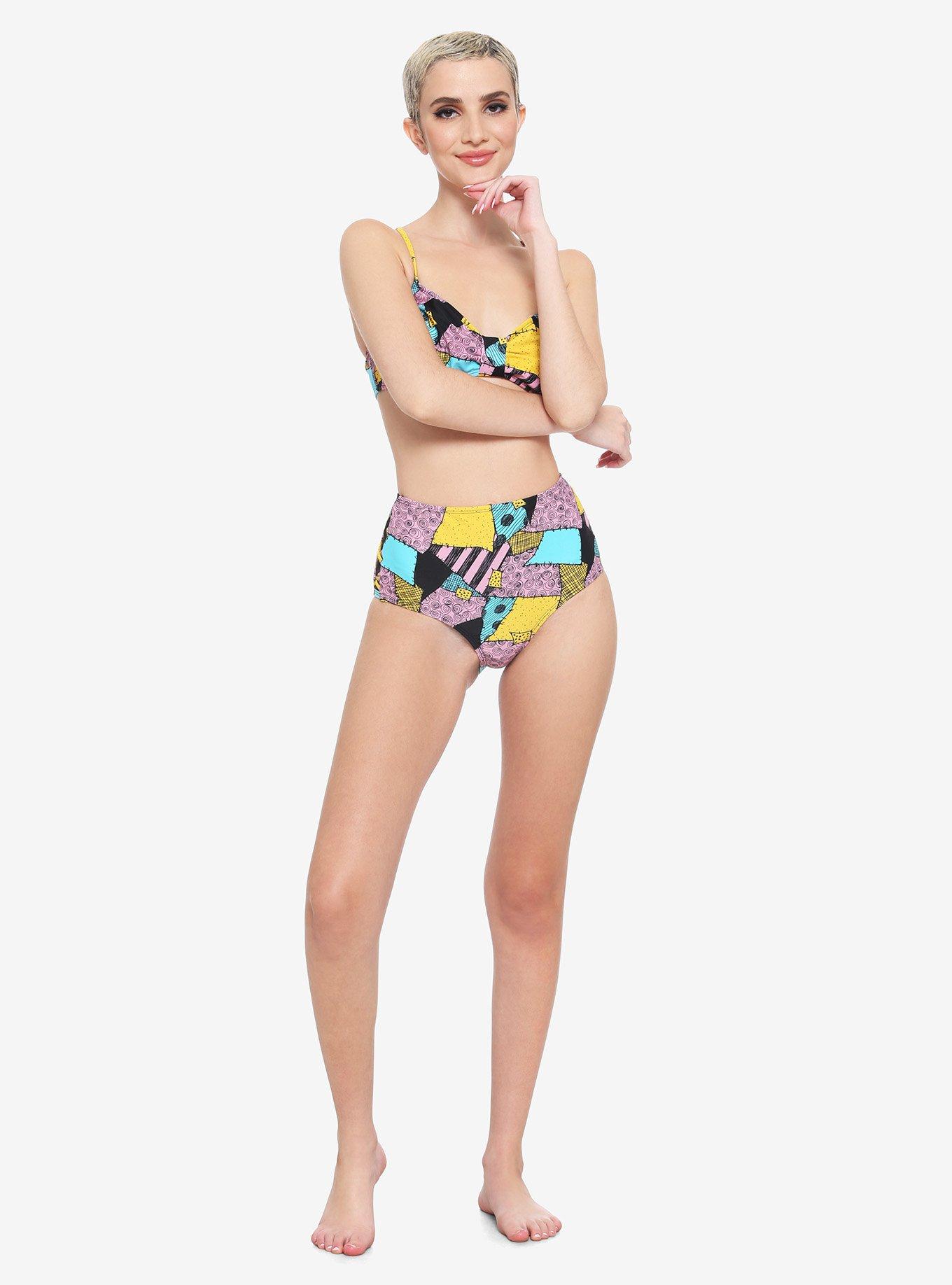 The Nightmare Before Christmas Sally Tri Knot Swim Top, MULTI, alternate
