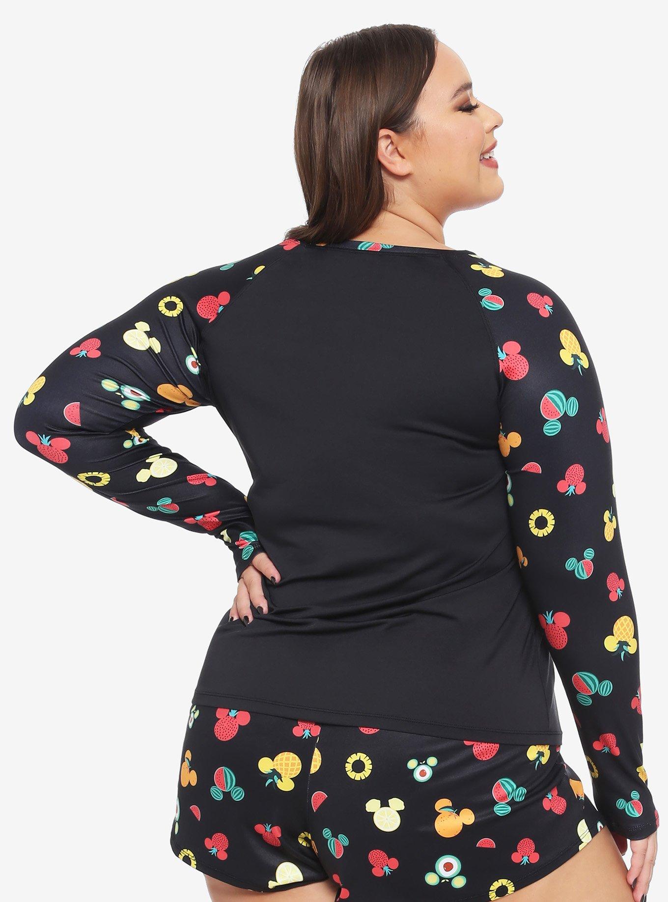 Disney Mickey Mouse Fruit Rash Guard Plus Size, MULTI, alternate