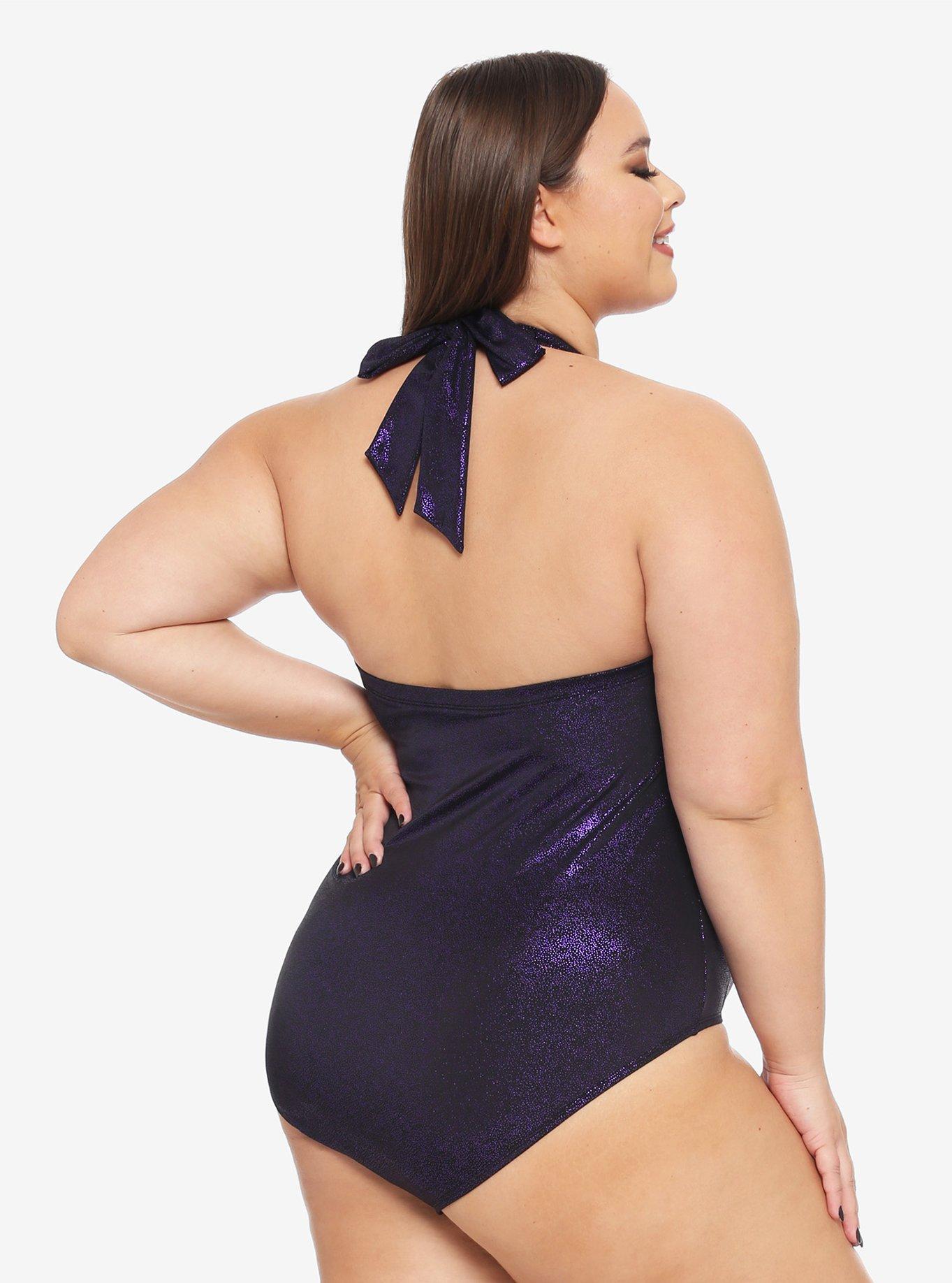 I'm plus-size with 38I boobs & did a Good American swim haul - the purple  is 'giving Ursuala' instead of Little Mermaid