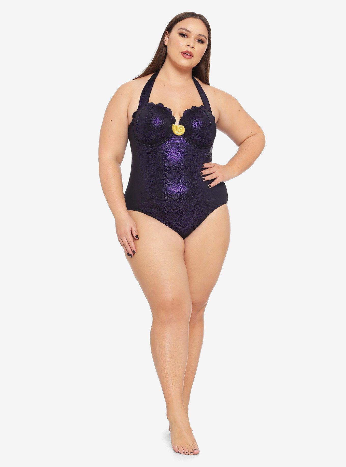 I'm plus-size with 38I boobs & did a Good American swim haul - the purple  is 'giving Ursuala' instead of Little Mermaid