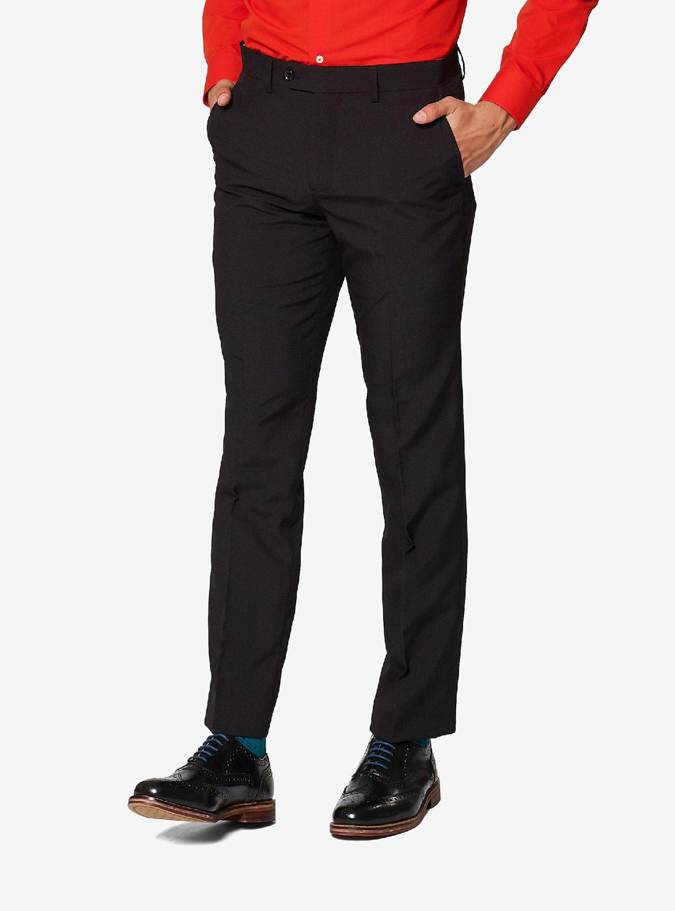 Opposuits Men's Black Knight Solid Color Suit, BLACK, alternate