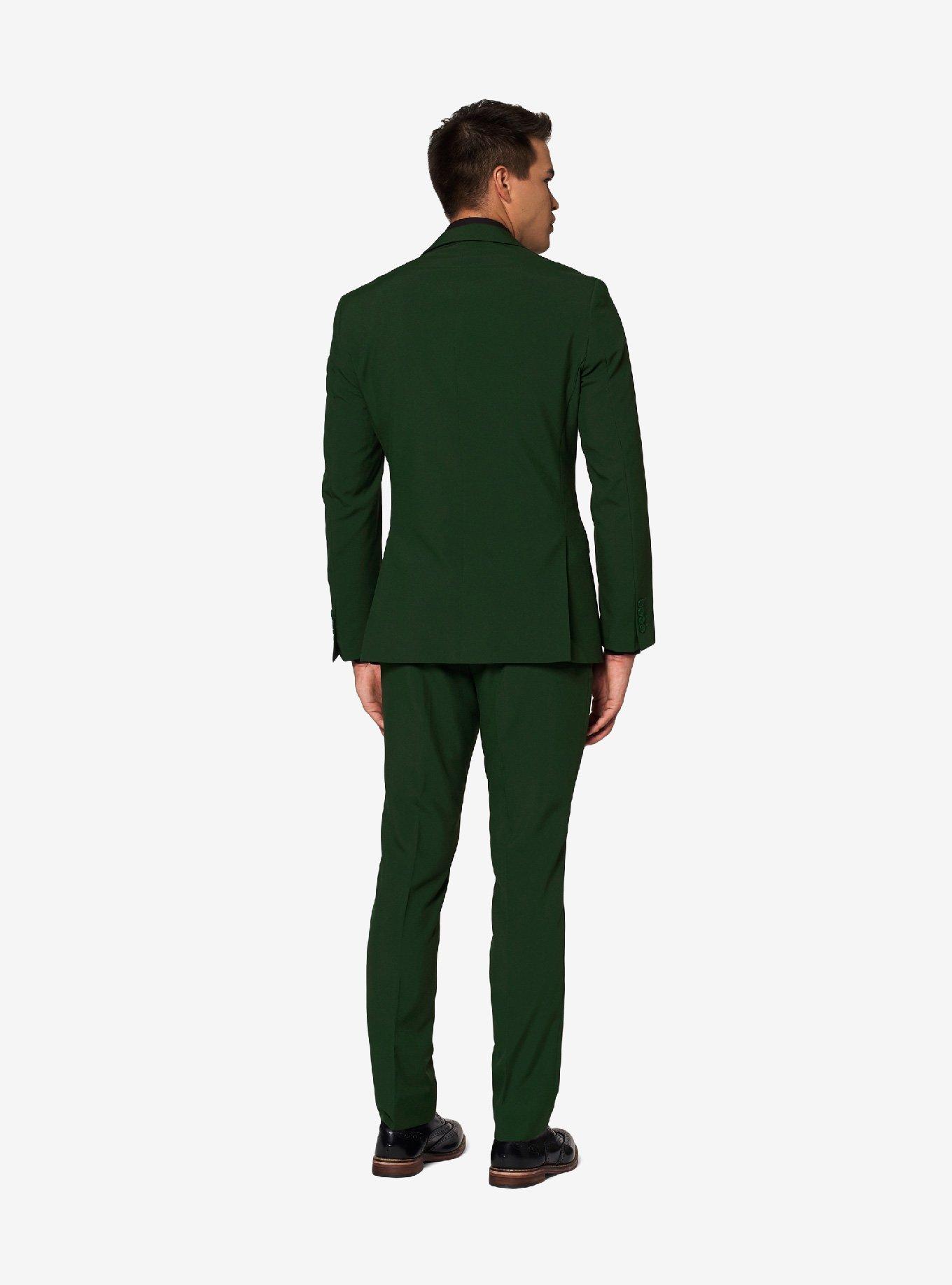 Opposuits Men's Glorious Green Solid Color Suit