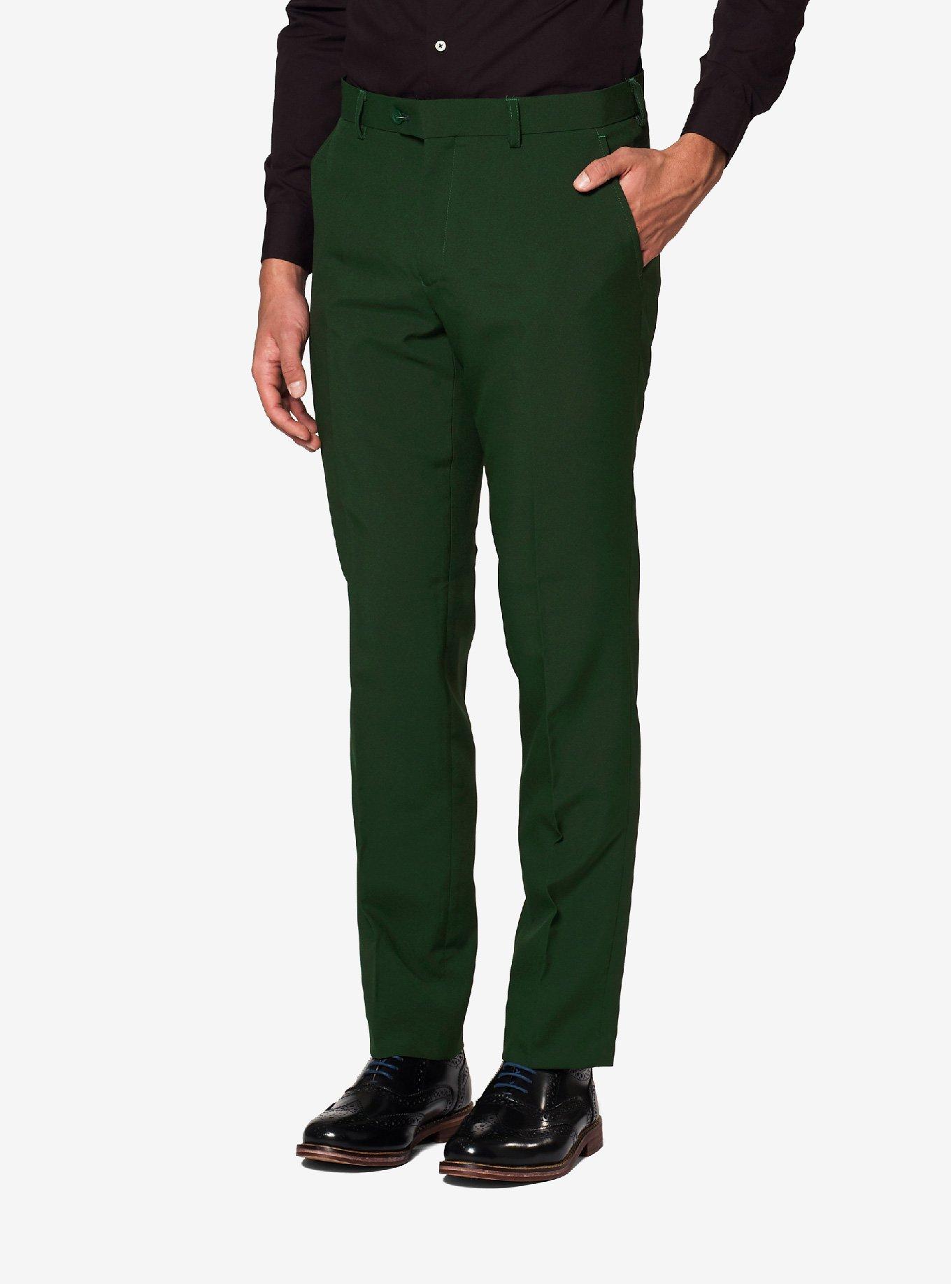Opposuits Men's Glorious Green Solid Color Suit, GREEN, alternate