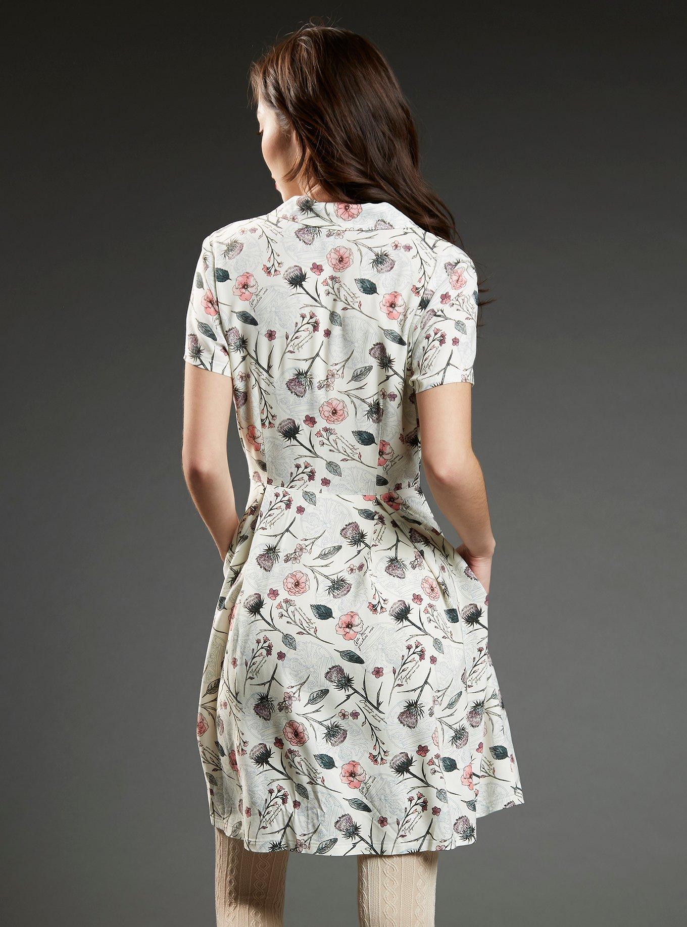 Outlander Floral Button-Front Retro Dress, MULTI, alternate