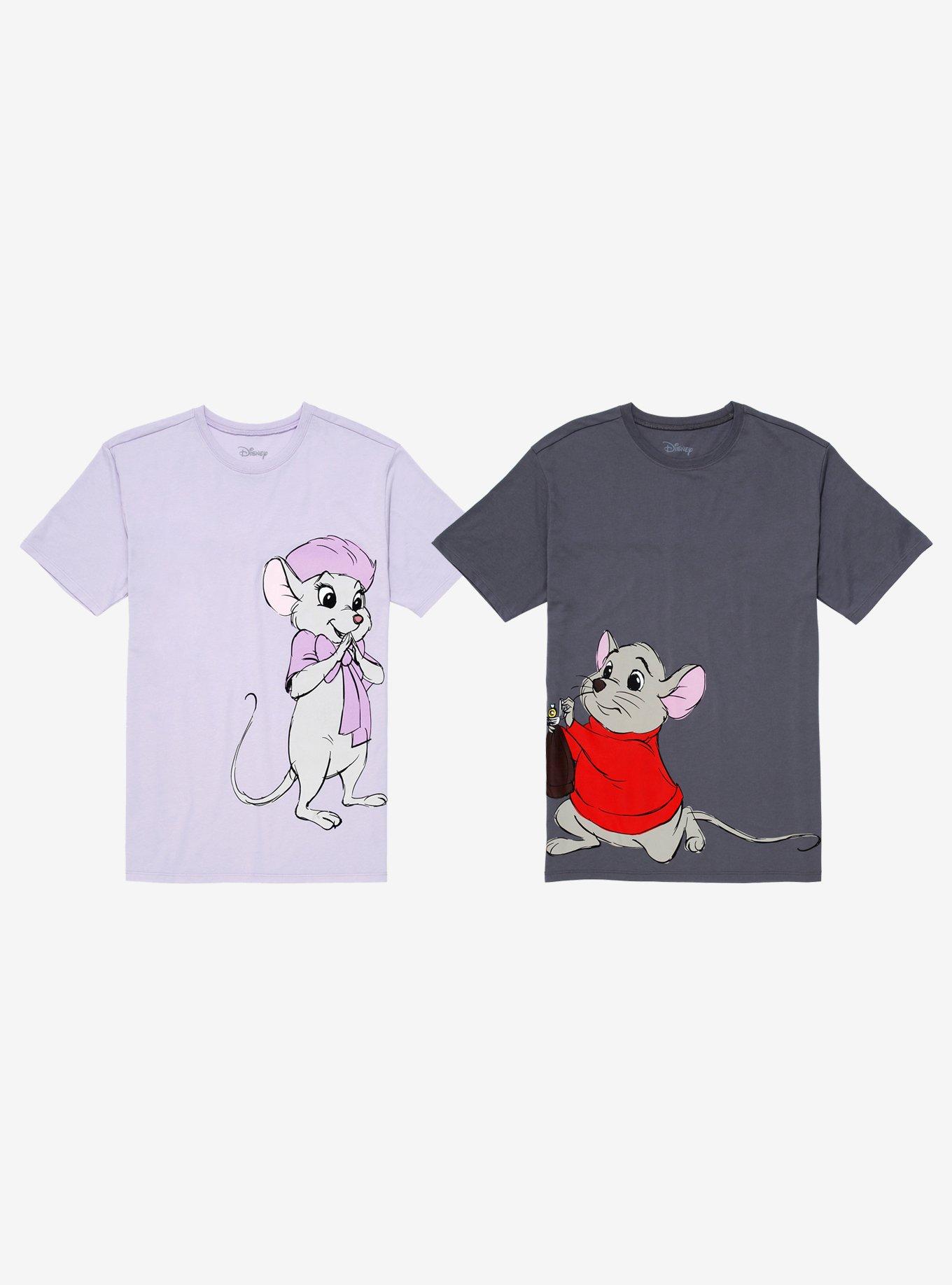 Disney The Rescuers Bernard Couples T-Shirt - BoxLunch Exclusive, DARK GREY, alternate