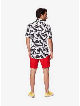 Looney Tunes Daffy Duck Summer Button-Up Shirt, , hi-res