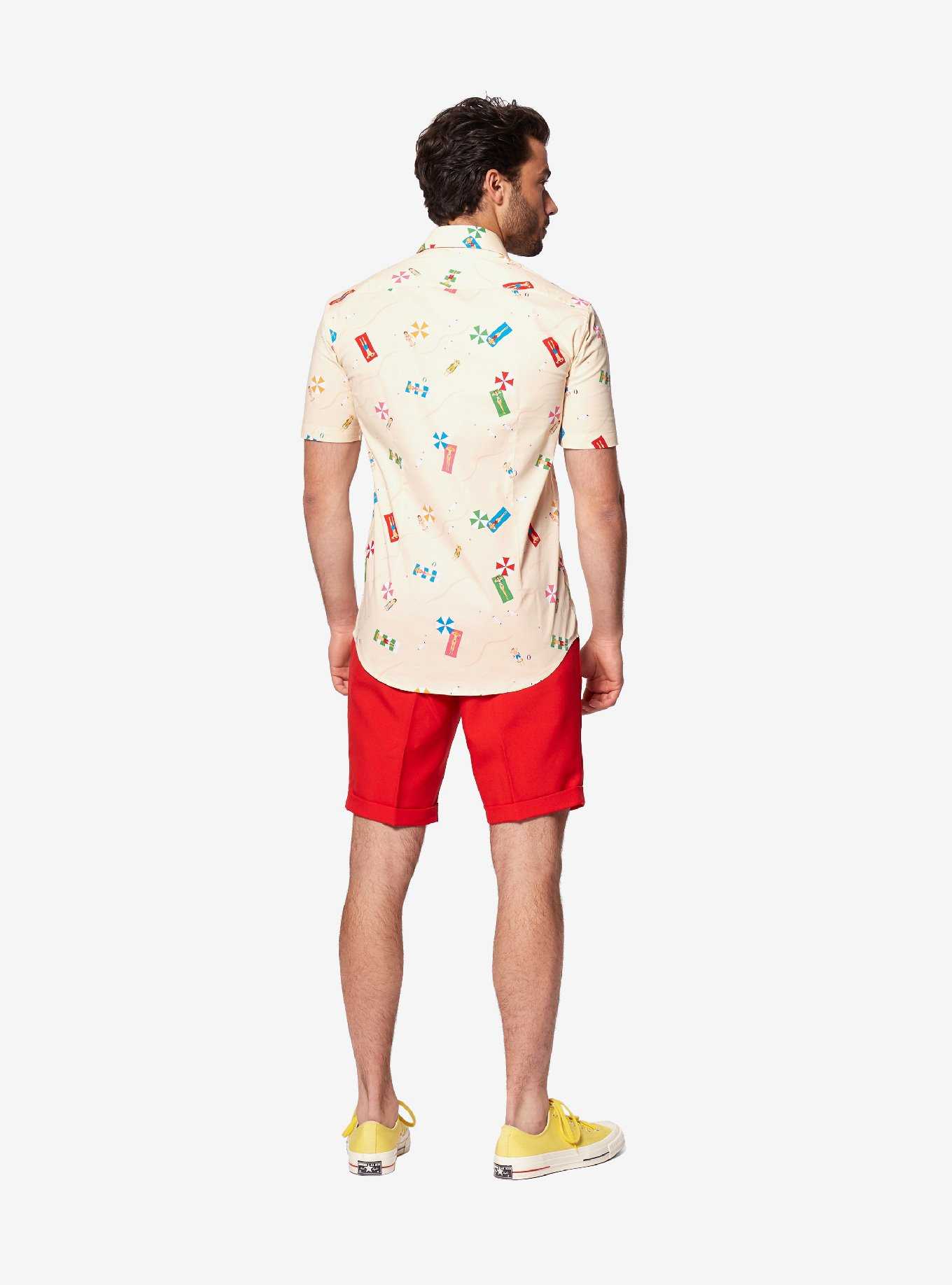 Opposuits Men's Beach Life Sand Summer Button-Up Shirt, , hi-res
