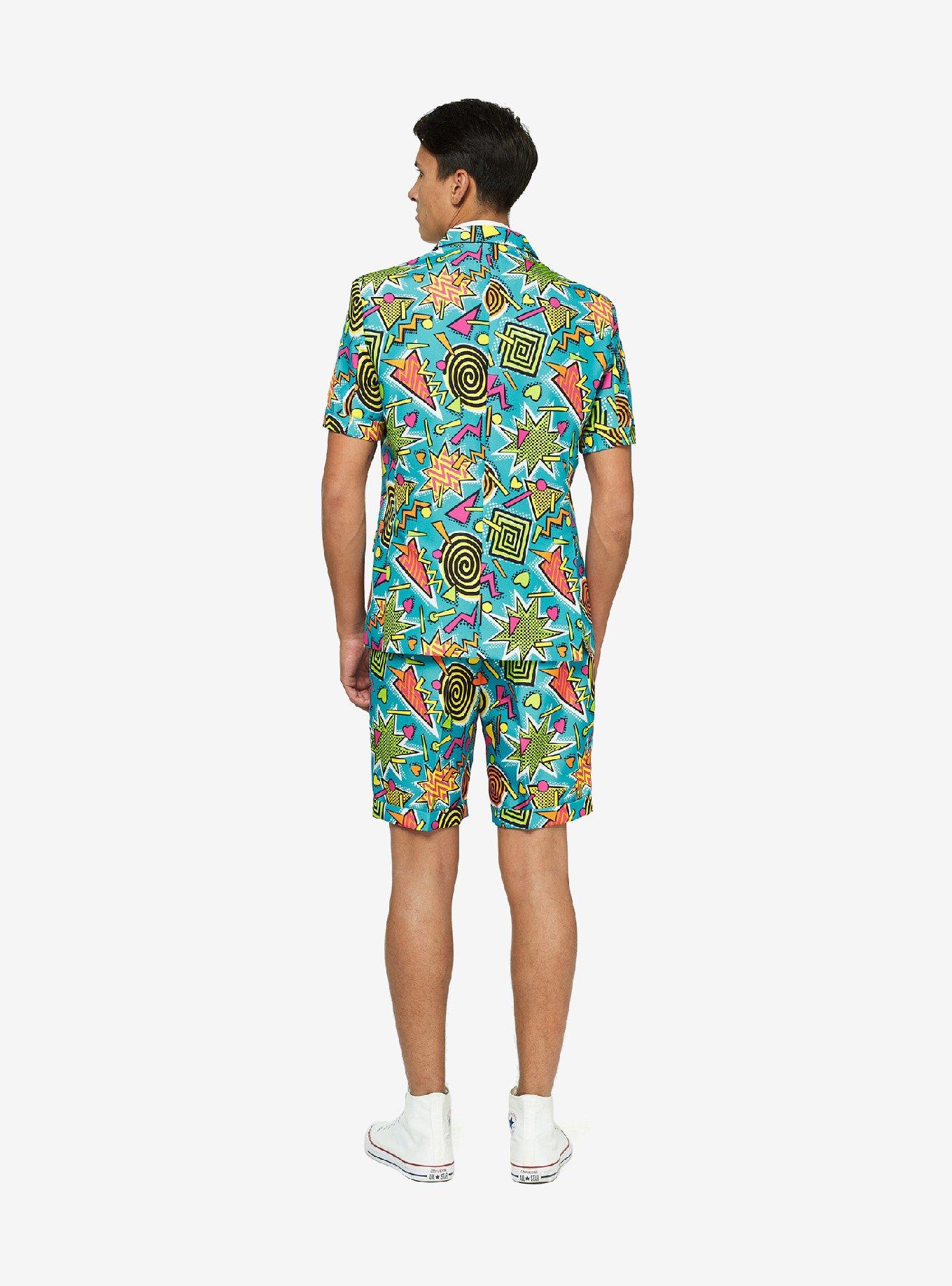 Suitmeister Men's Retro Blue 90's Icons Summer Suit, , hi-res