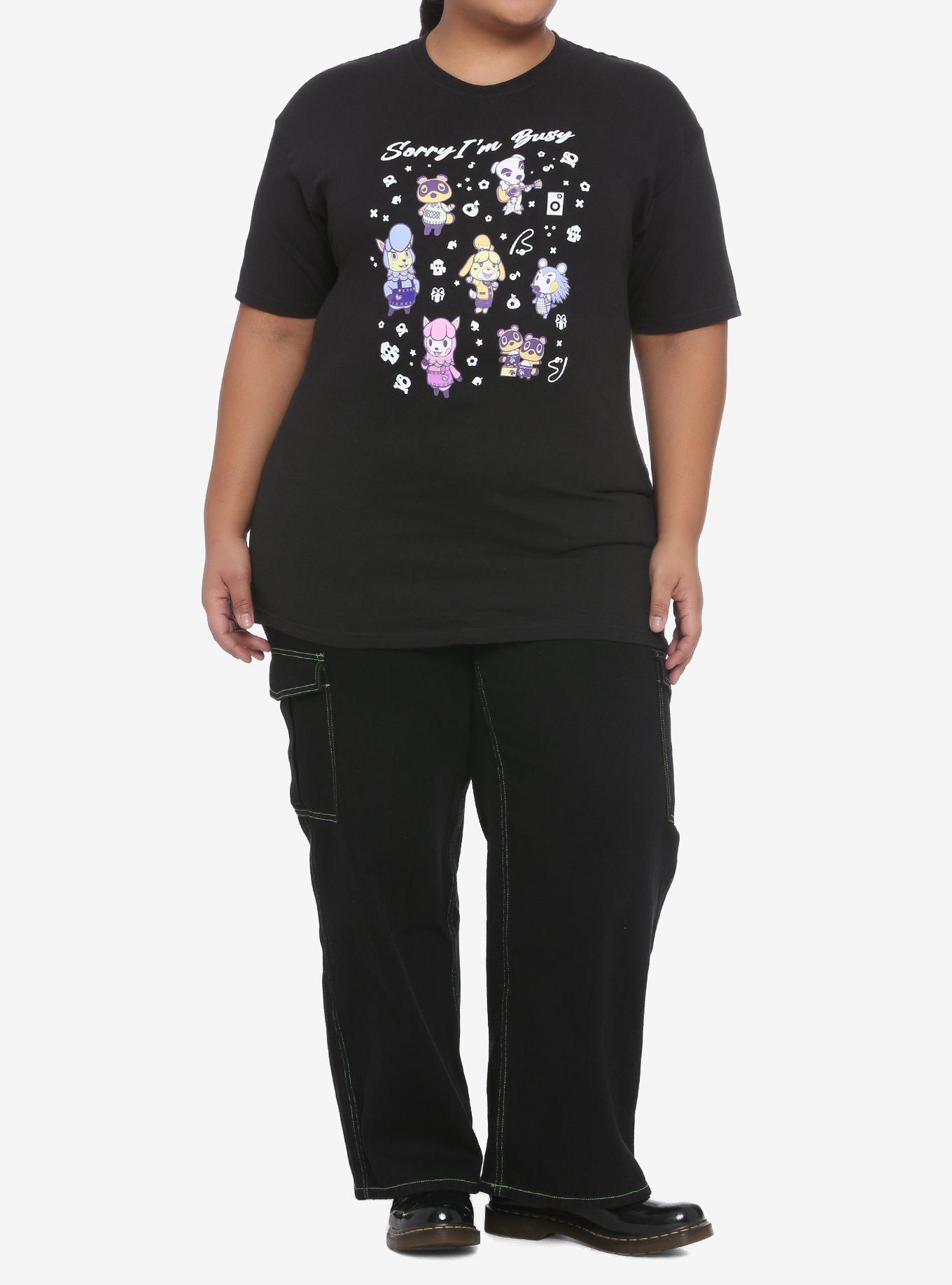 Animal Crossing: New Horizons Sorry I'm Busy T-Shirt Plus Size, MULTI, alternate