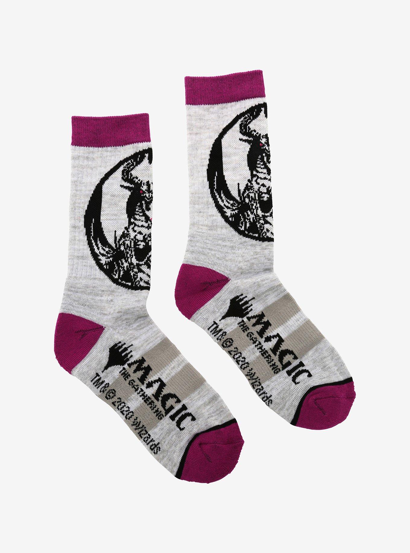 Magic The Gathering Nicol Bolas Crew Socks, , alternate