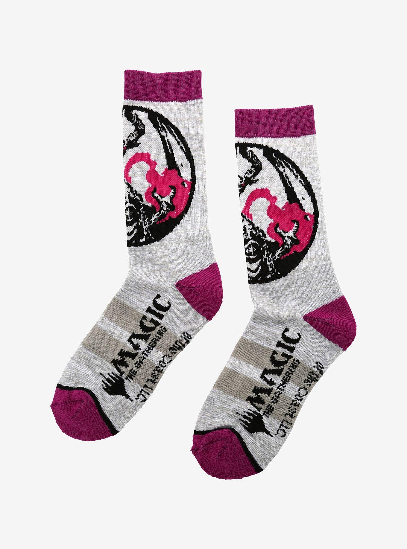 Magic The Gathering Nicol Bolas Crew Socks, , alternate