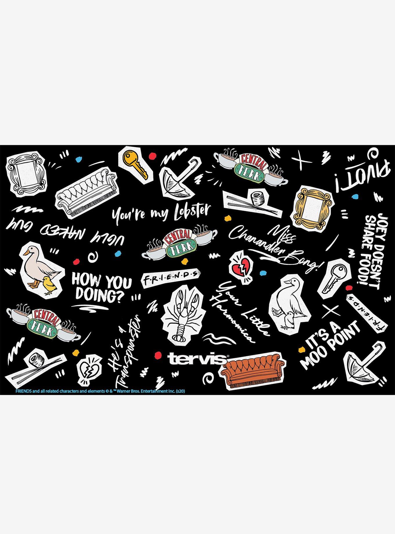 Friends Collage 20oz Stainless Steel Tumbler With Lid, , alternate