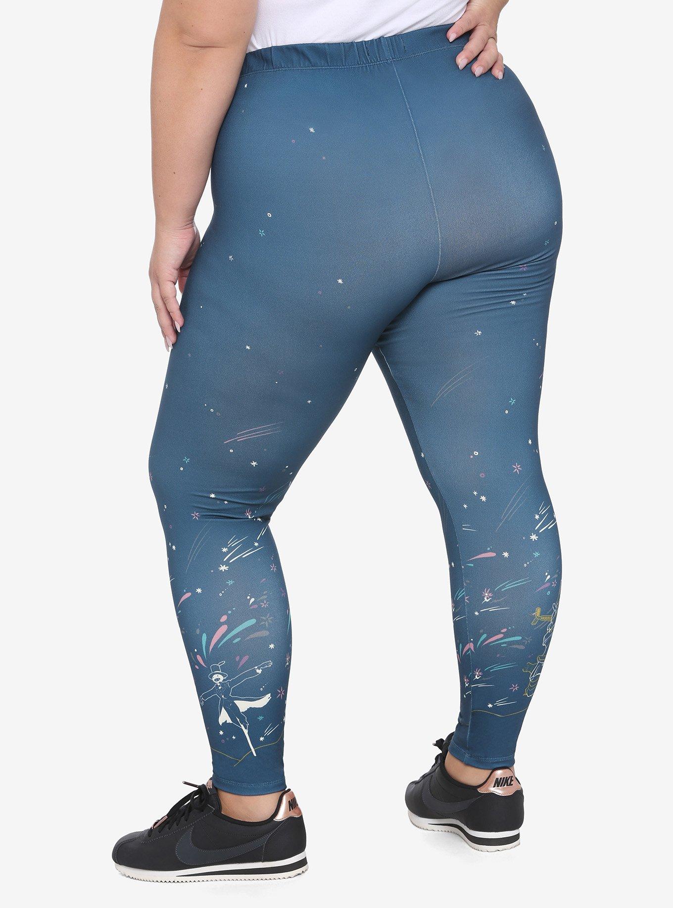 Her Universe Studio Ghibli Howl's Moving Castle Shooting Stars Leggings Plus Size, MULTI, alternate