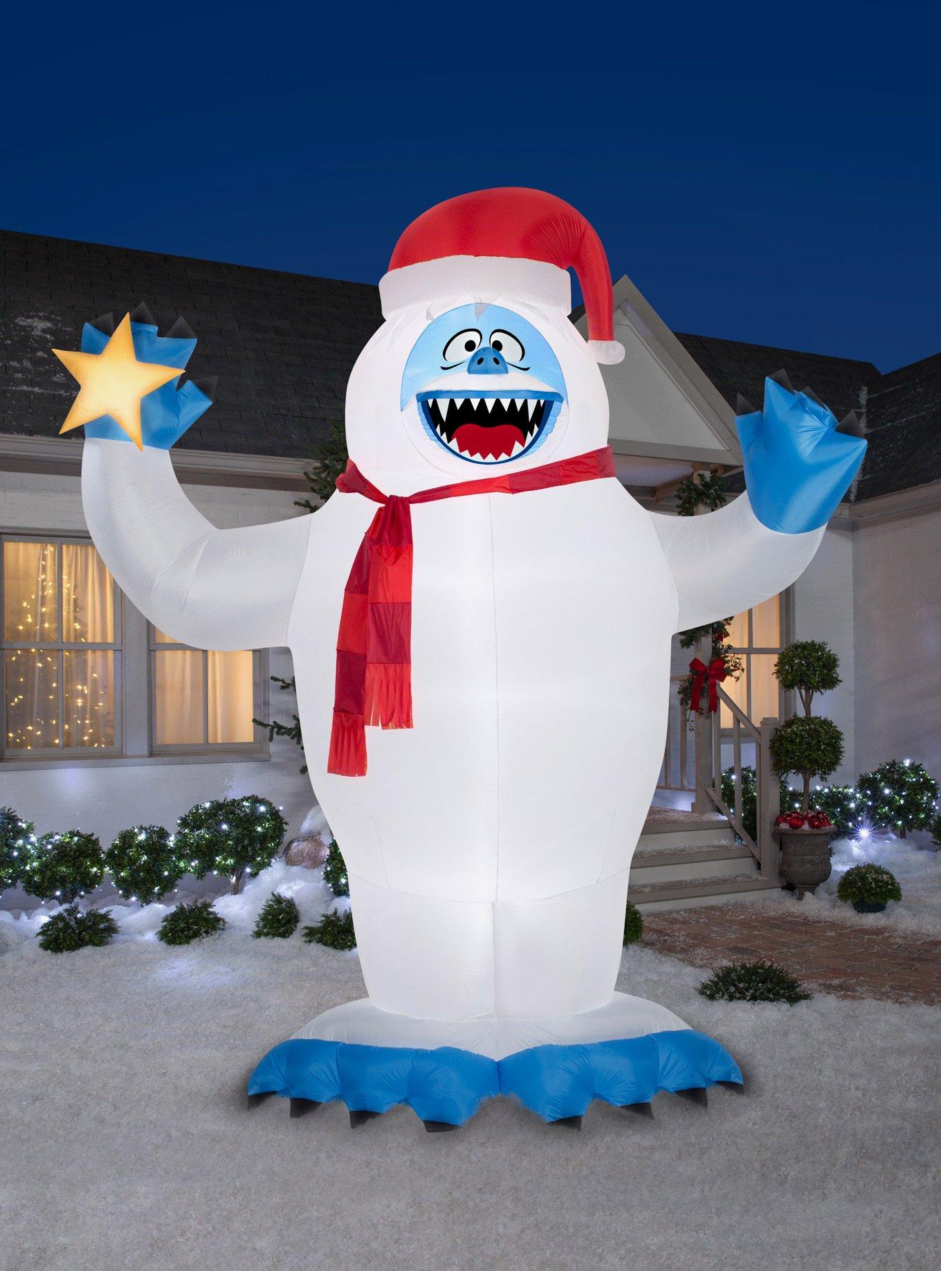 Rudolph Bumble With Santa Hat Giant Airblown, , alternate