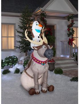 Disney Frozen Olaf Sitting On Sven Scene Large Airblown, , hi-res