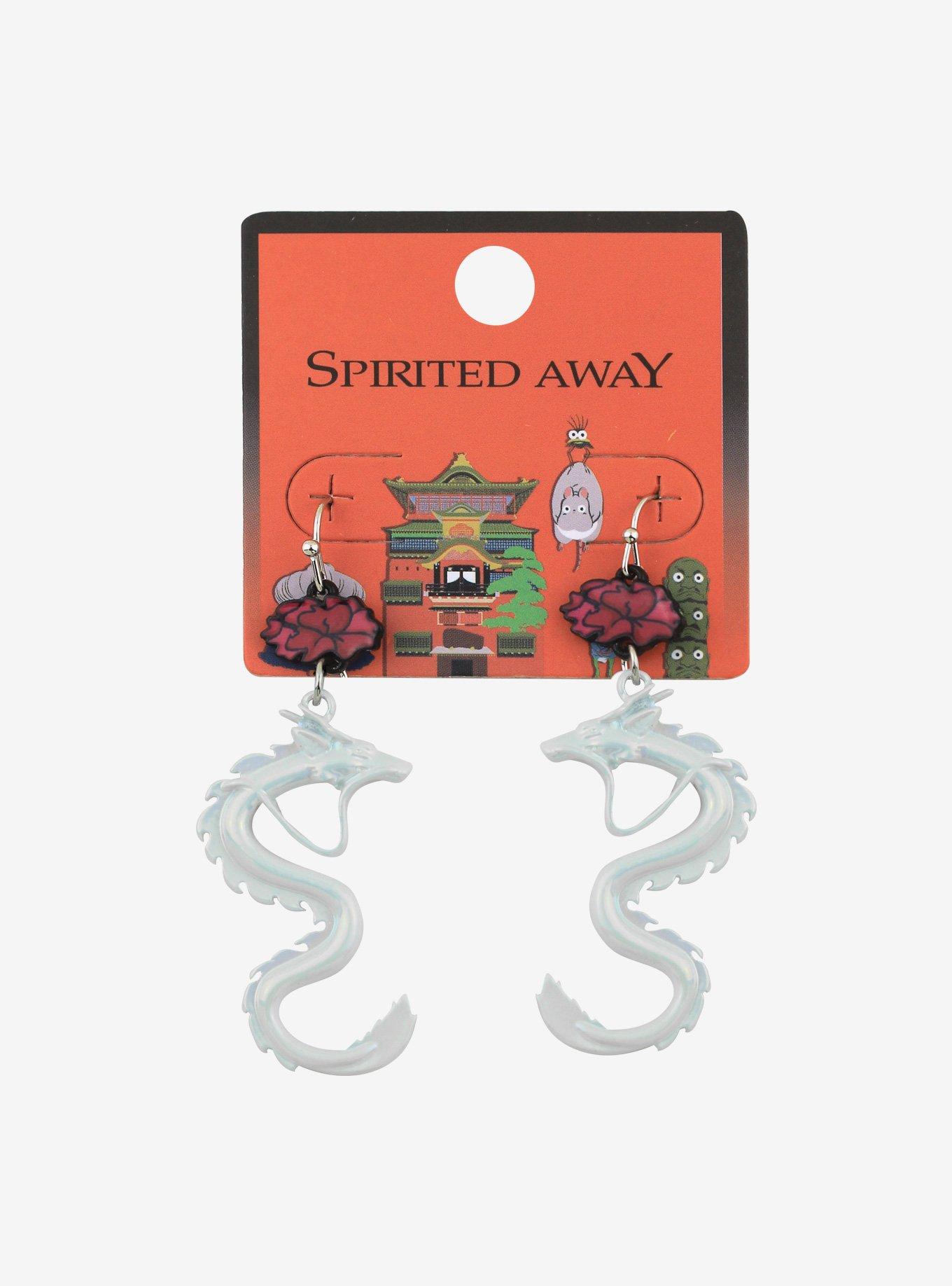 Studio Ghibli Spirited Away Haku & Flower Drop Earrings, , alternate