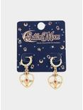 Sailor Moon Cosmic Heart Compact CZ Mini Hoop Earrings, , alternate