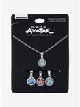 Avatar: The Last Airbender Element Gem Interchangeable Charm Necklace, , alternate