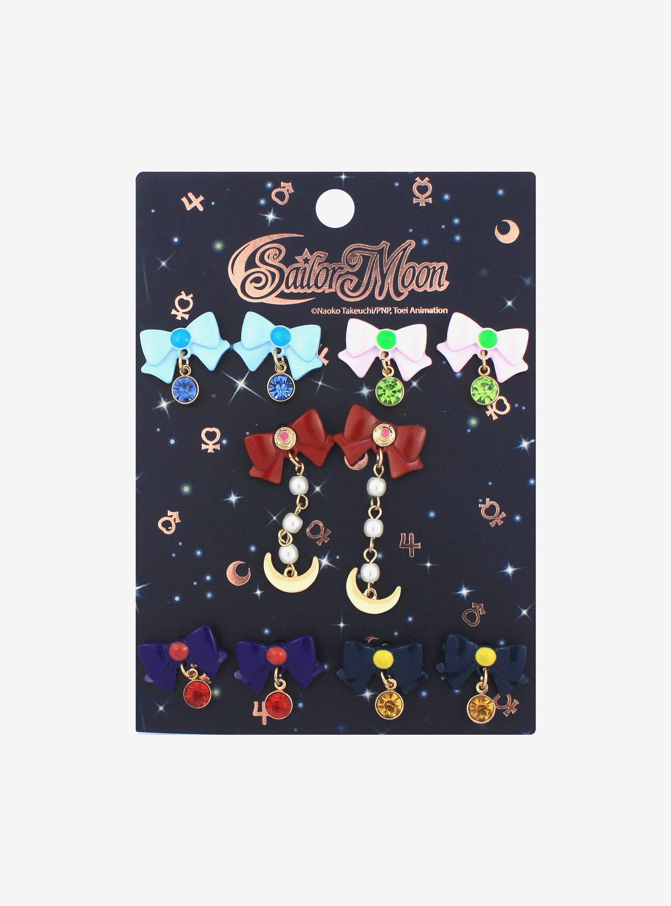 Sailor Moon Guardian Bows Stud Earring Set, , alternate