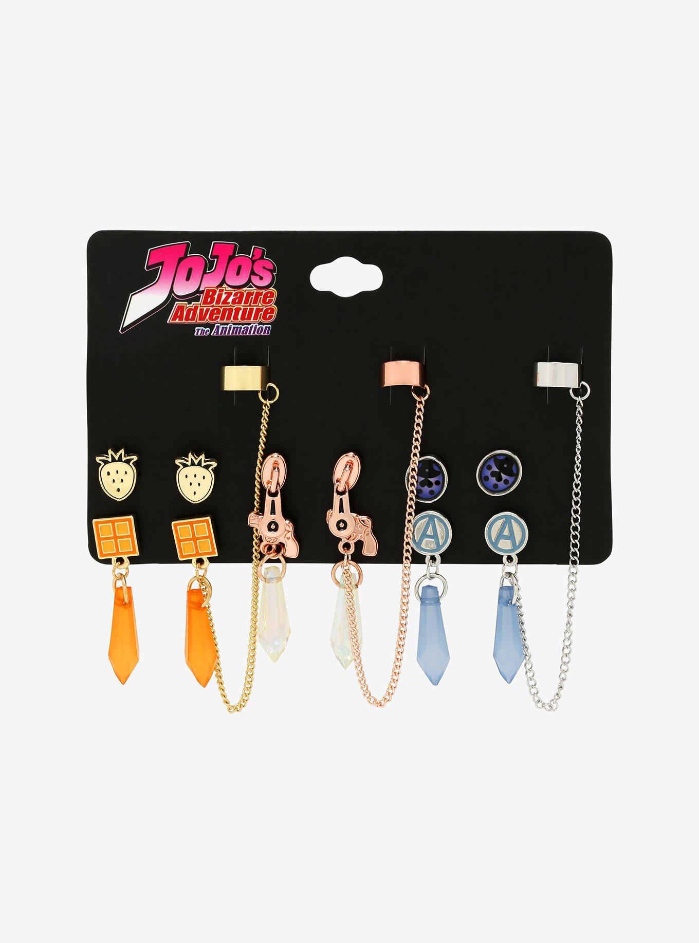 JoJo's Bizarre Adventure Team Bucciarati Crystal Cuff Earring Set, , alternate