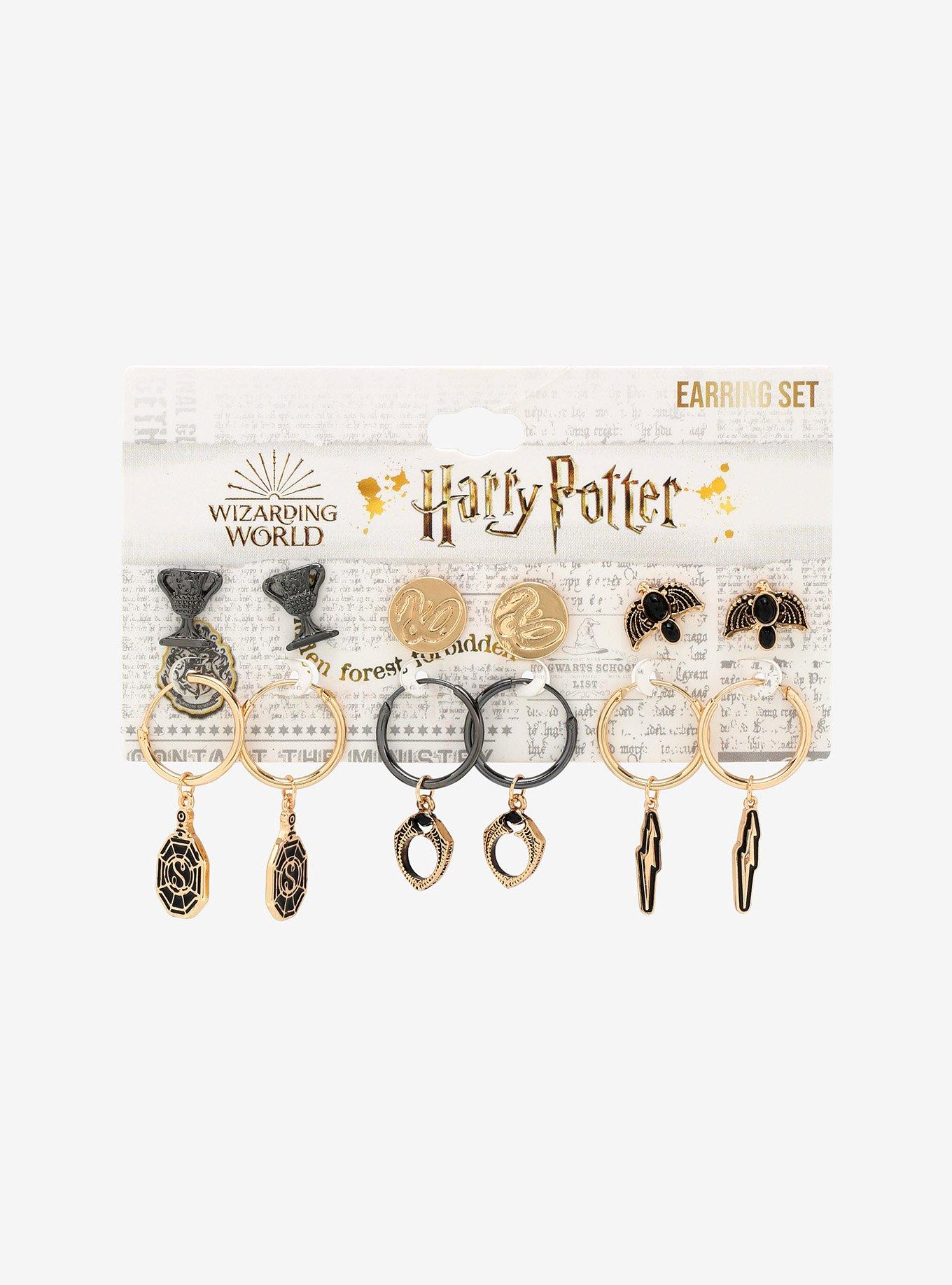 Harry Potter Magic Items Stud & Hoop Earring Set, , alternate