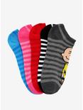 Peanuts Character Stripe No-Show Socks 5 Pair, , alternate
