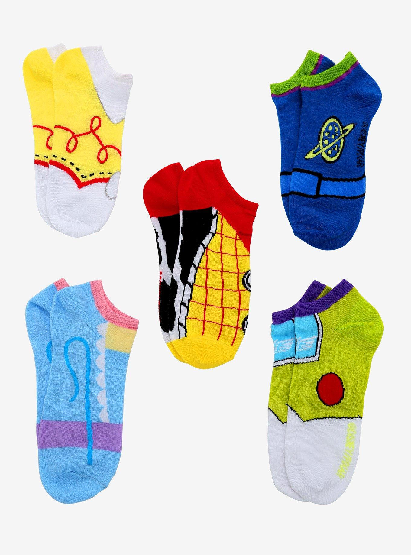 Disney Pixar Toy Story Character Outfit No-Show Socks 5 Pair, , alternate