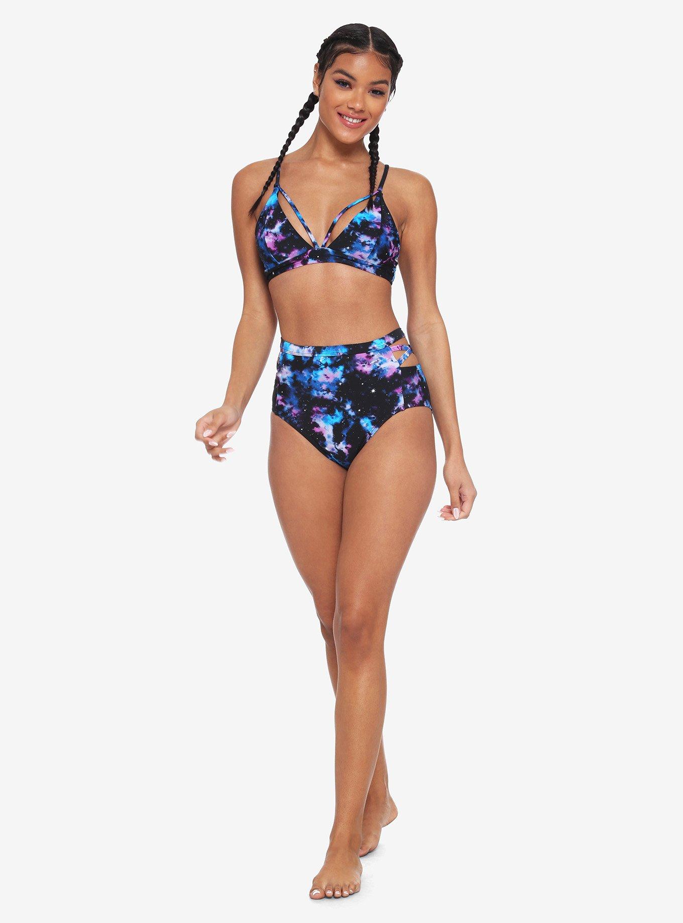 Galaxy Strappy High-Waisted Swim Bottoms, MULTI, alternate
