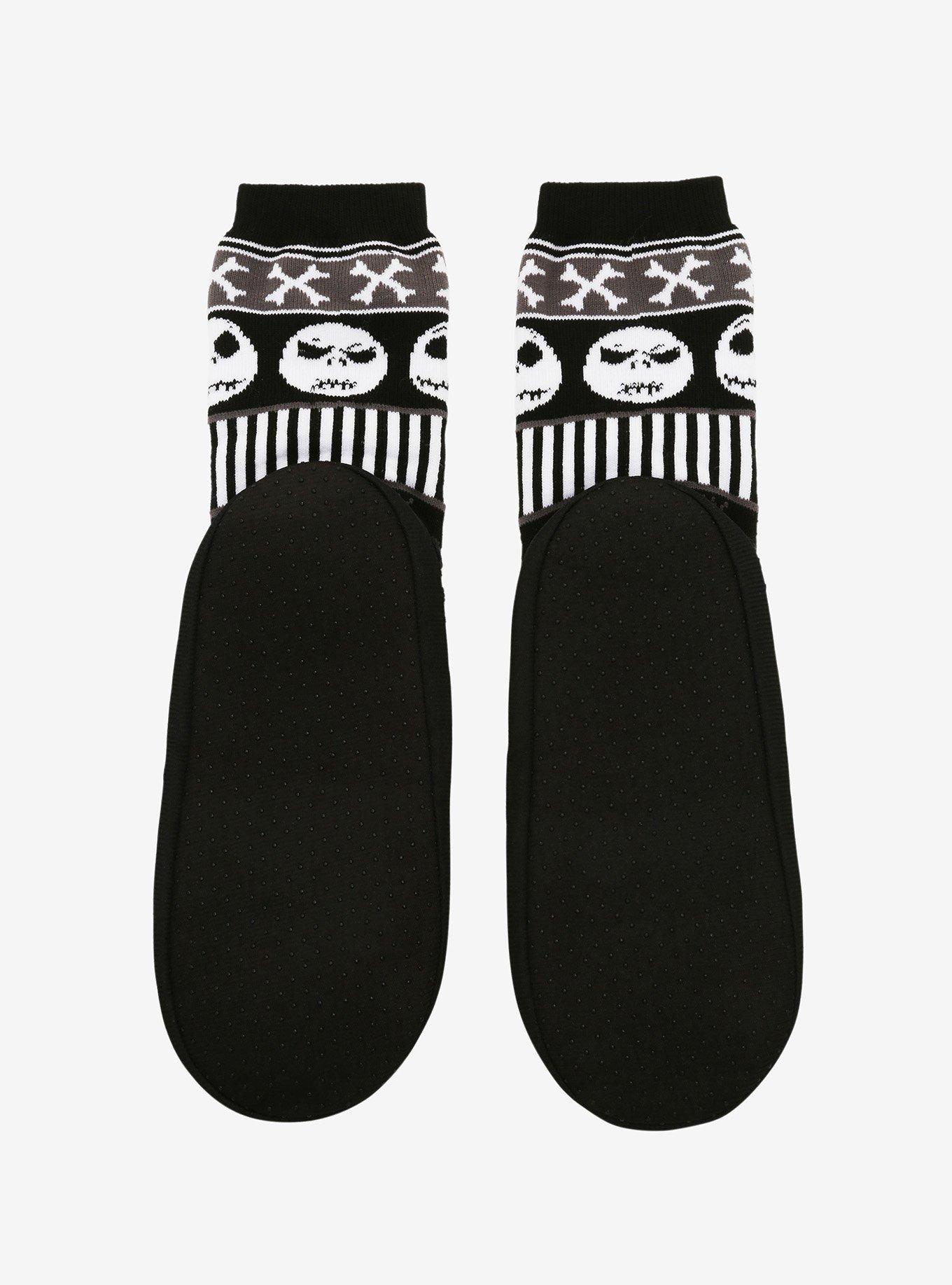 The Nightmare Before Christmas Jack Fair Isle Slipper Socks, , alternate