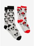 Disney Mickey Mouse & Minnie Mouse His & Hers Crew Sock Set, , alternate