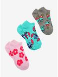 Disney Lilo & Stitch Scrump No-Show Socks 3 Pair, , alternate
