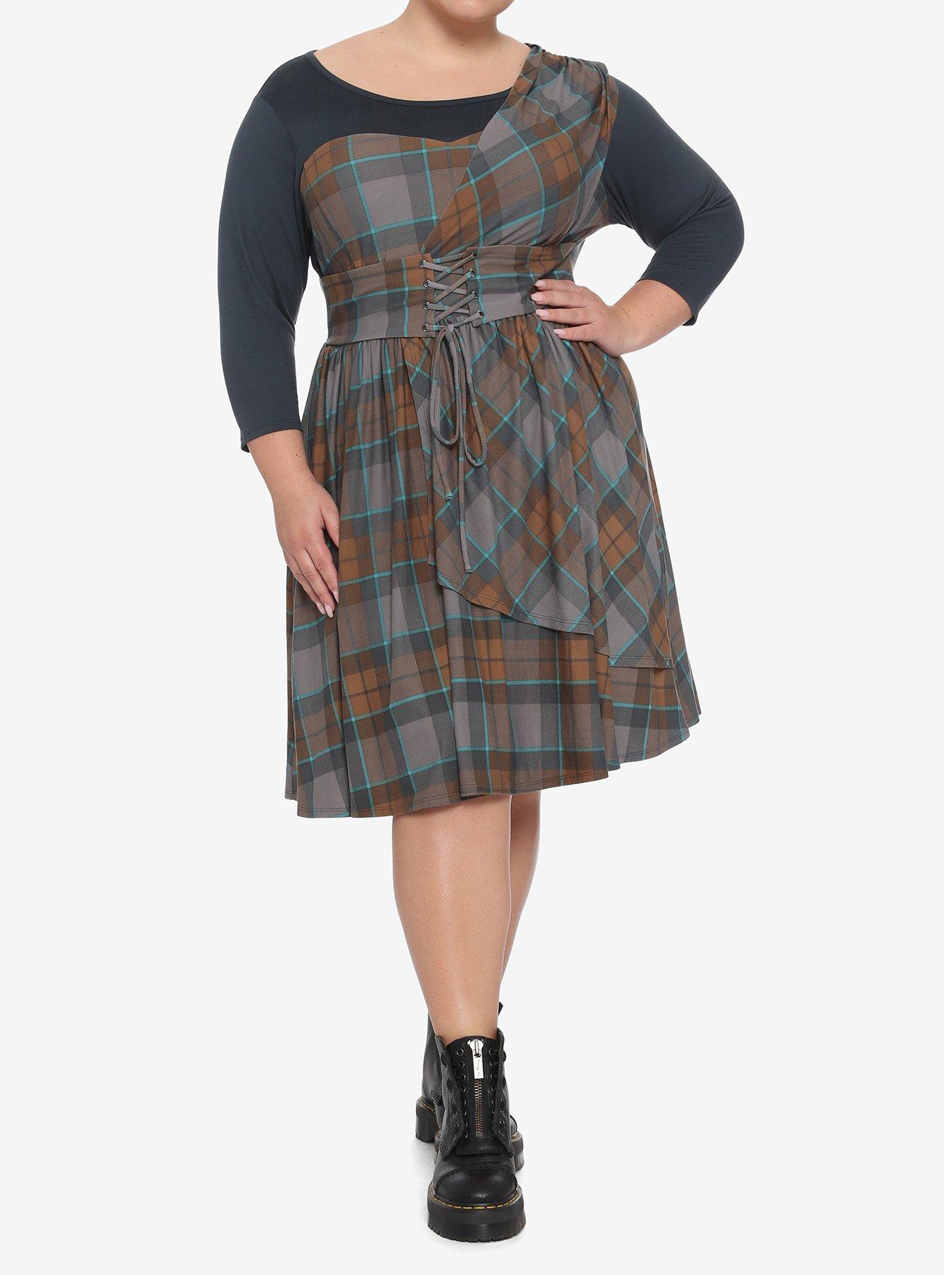 Outlander MacKenzie Tartan Cinch Dress Plus Size, MULTI, alternate