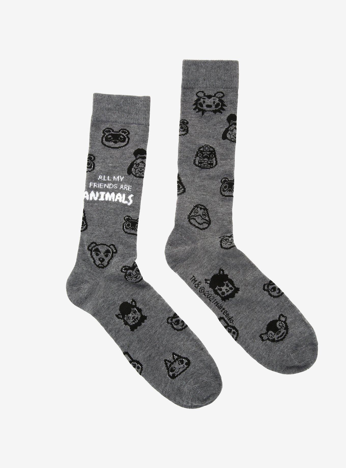 Animal Crossing Friends Are Animals Crew Socks, , alternate