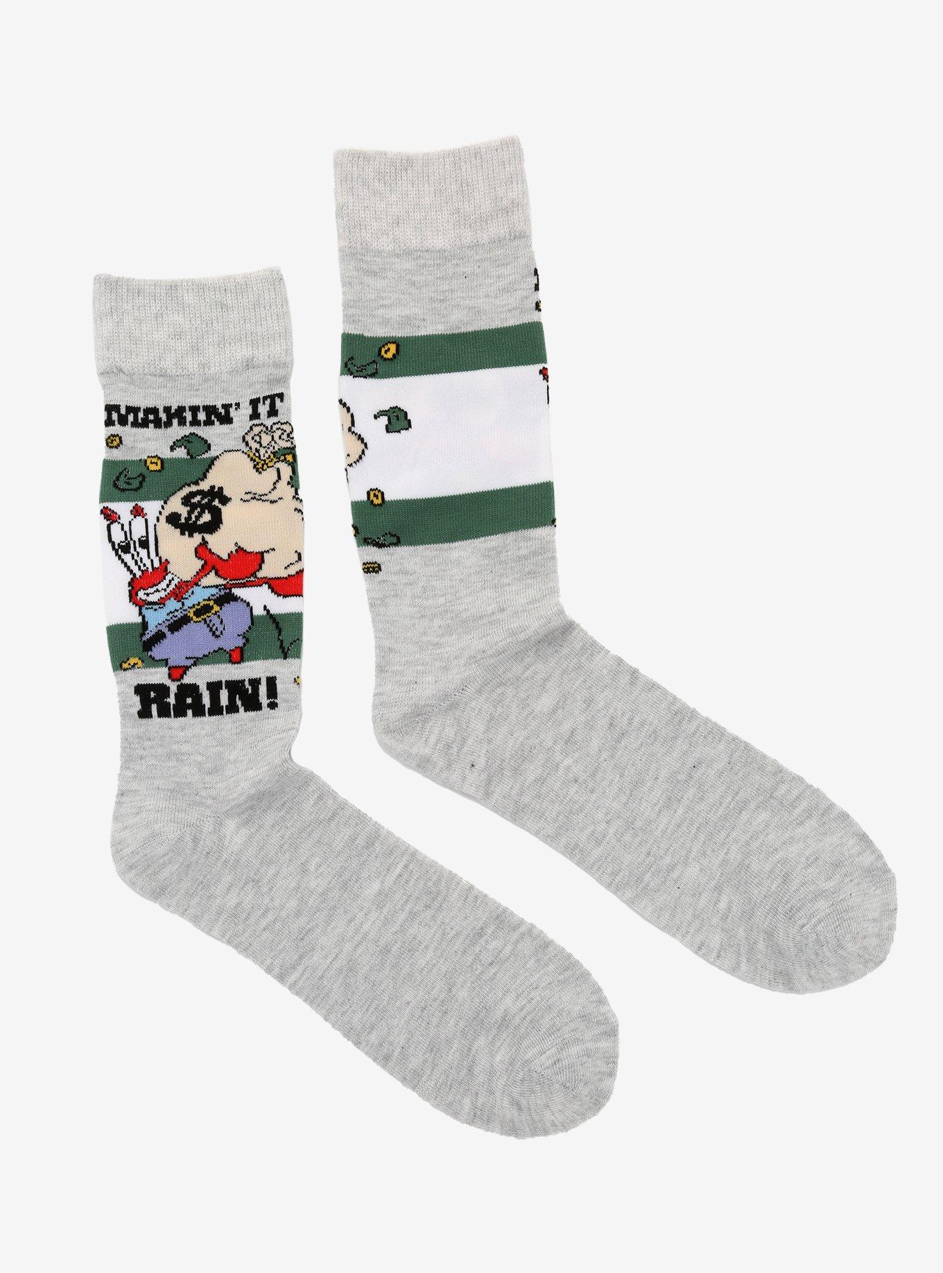 SpongeBob SquarePants Mr. Krabs Money Crew Socks, , alternate