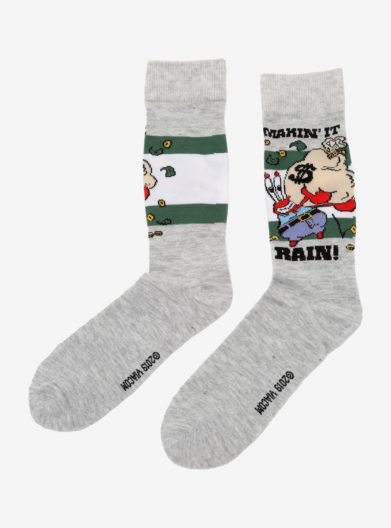 SpongeBob SquarePants Mr. Krabs Money Crew Socks, , alternate