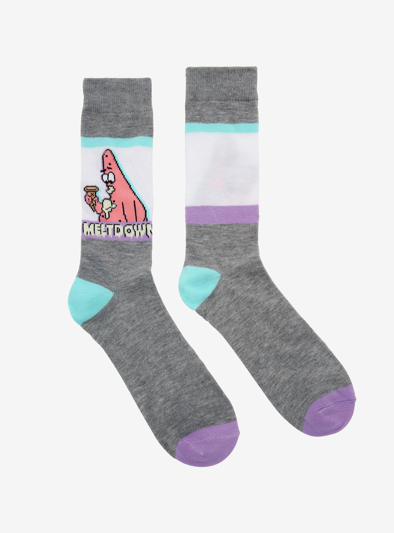 SpongeBob SquarePants Patrick Meltdown Crew Socks, , alternate